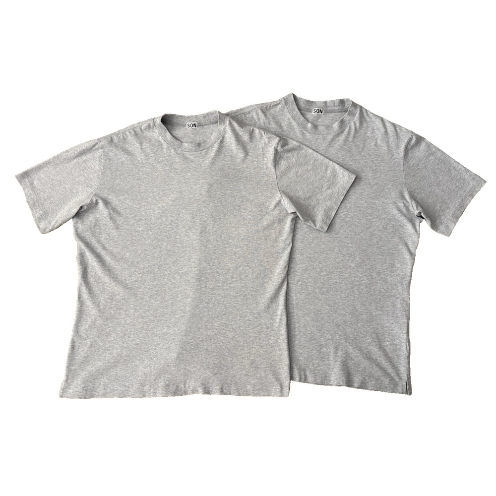 SON of a Tailor 100% Supima Cotton T-Shirt 2pk Crew Neck Men's XL Heather Grey